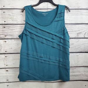 Coldwater Creek Teal Sleeveless Blouse